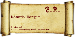 Németh Margit névjegykártya